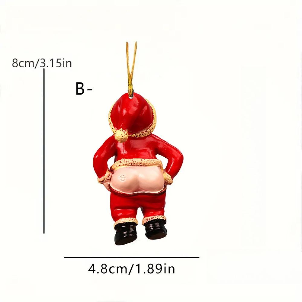 Segno Acrilico Vintage Resina Carina Babbo Natale Babbo Natale Albero di Natale Festa Decorazioni da Appendere Divertente Babbo Natale Rosso Ornamenti Fai-da-te per Decorazioni Casa Stanza