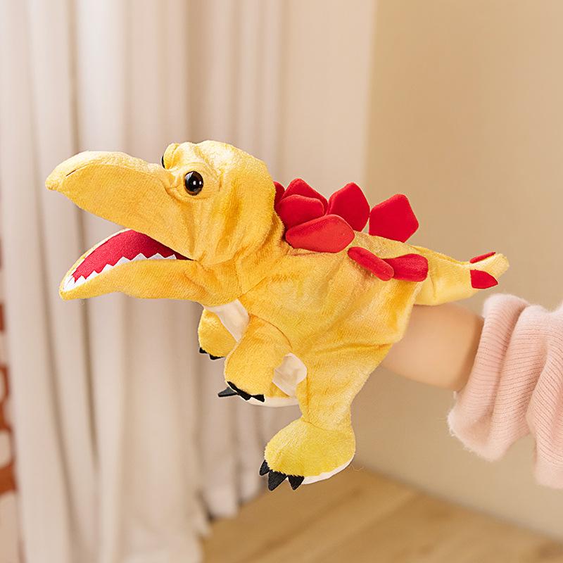 Open-mouthed Dinosaur Hand Puppet Plush Toy Tyrannosaurus Rex Stegosaurus Ventriloquist Hand Puppet Kindergarten Stage Performance Props