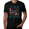 Ill Be In My Office Flowery Sewing Machine TShirt Independence Day Short Sleeve TShirt