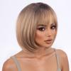 Light Brown Short Bob Wig: Stylish Full-Head Wig for Women