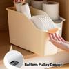 Plastic Storage Box With Bottom Pulley Drawer Style Snack Seasoning Basket Multi Functional Miscellaneous Sorting Basket