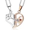 Heart-Shaped Puzzle Couple Necklace LOVEYOU Valentine's Day Jewelry