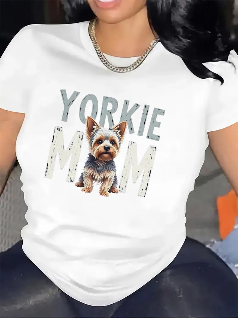 Durable and Lightweight T-Shirt Designed for Yorkie Moms, Perfect for Both Indoor and Outdoor Activities. Made From Soft Fabric for A
