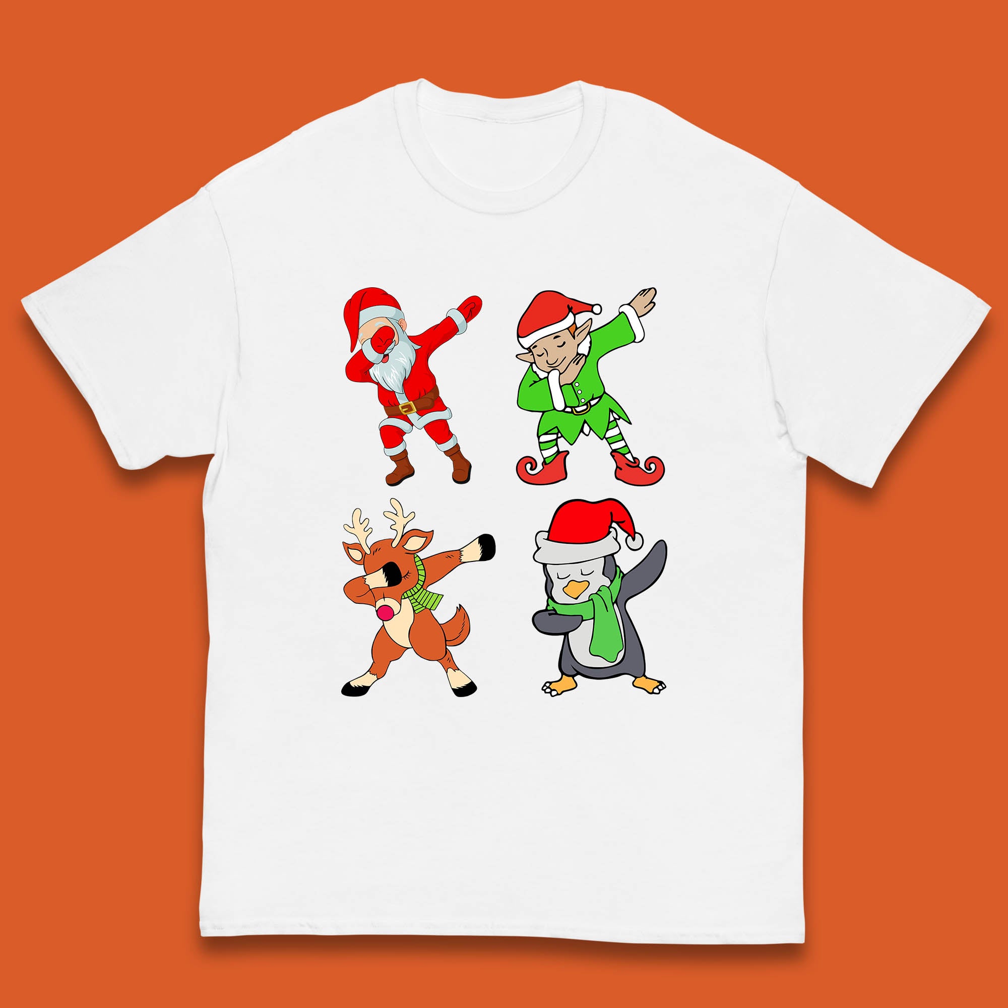 Christmas Santa Clause & Friends Dabbing Dance Kids T Shirt 130