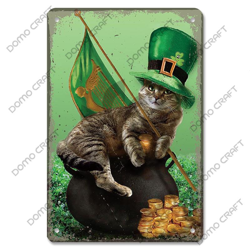 Irish Whiskey Poster Vintage Metal Plaque Sign Dublin Stout Metal Tin Plates Wall Decor for Bar Irish Pub Club Home