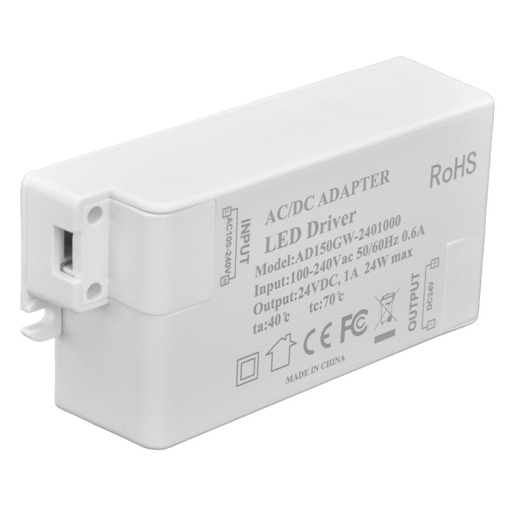 DC 24V 24W 1A LED Driver Constant Voltage Flame Retardant Efficient DIY LED Power Supply AC