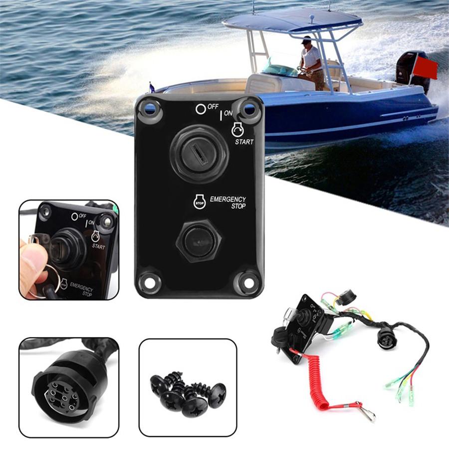 Boat Outboard Single Engine Key Switch Panel 12V 0.1W For Yamaha 704-82570-08-00
