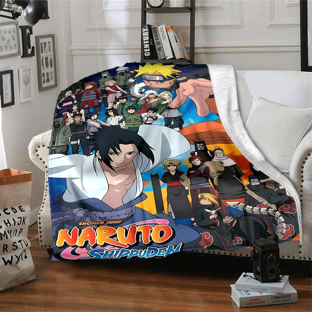 1pc Narutos Evolutionary Journey Flannel Blanket for Super Soft Cute Comfort Blanket for Travel Bedding Couch Sofa Blanket Y72347