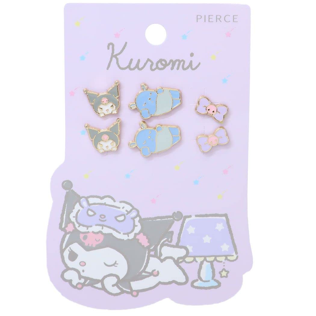 

Kuromi Sanrio Character Mail Order [Earrings] 6-Piece Earrings, Accessories, Shobido, Gift, Goods,