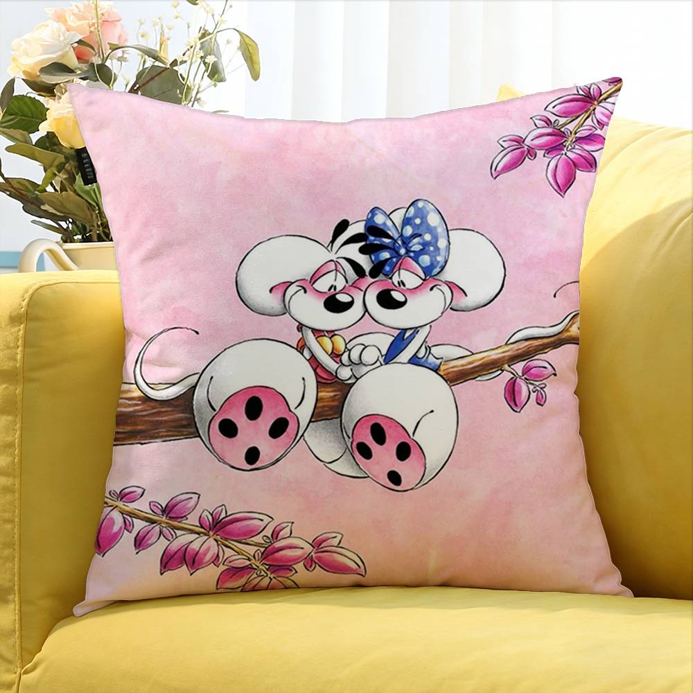 Cartoon DDiddl Classic Various Sizes Square Pillow Case For Car Home Bedchamber Decor