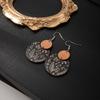 Wood Earrings With Artisanal Crafted Geometric Pattern Natural Materials Comfortable Daily Wear Fashion Accessories