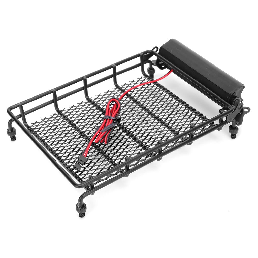 Metal RC Car Roof Rack Luggage Carrier with LED Fit for MN D90 99S RC Car Model