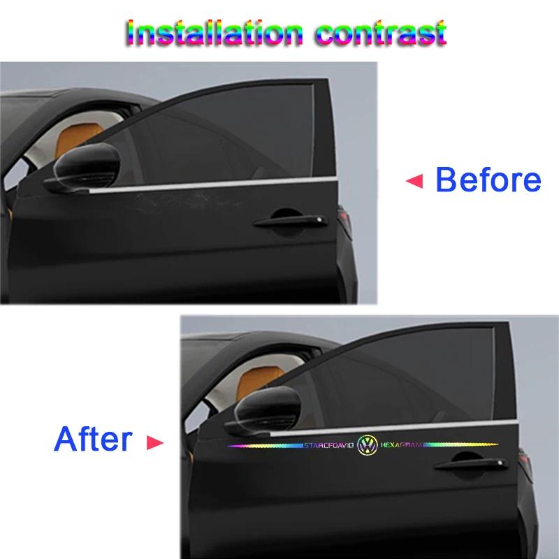 Für VOLKSWAGEN VW 60cm Laser Auto Windschutzscheiben Aufkleber Auto Karosserie Aufkleber für Volkswagen Golf MK4 MK6 MK7 Jetta Touareg Beetle Passat