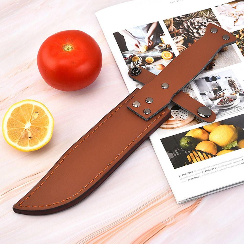 Holster Leather Sheath Holder Straight Knife Tool Belt Loop Case Flashlight Case Camp Outdoor Carry