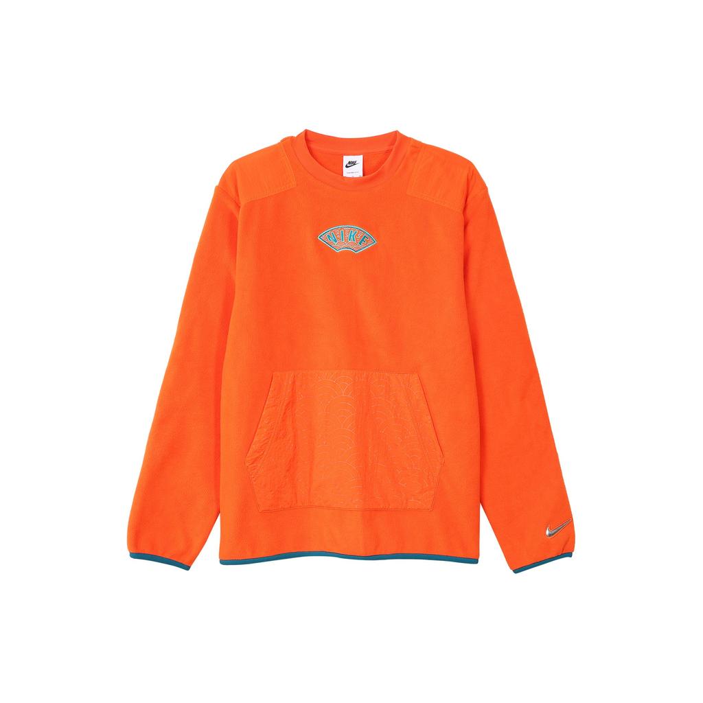 Nike Therma-Fit Logo Embroidery Fleece Pullover Sweatshirt Chinese New Year Edition Men Tops Orange DQ5062-817
