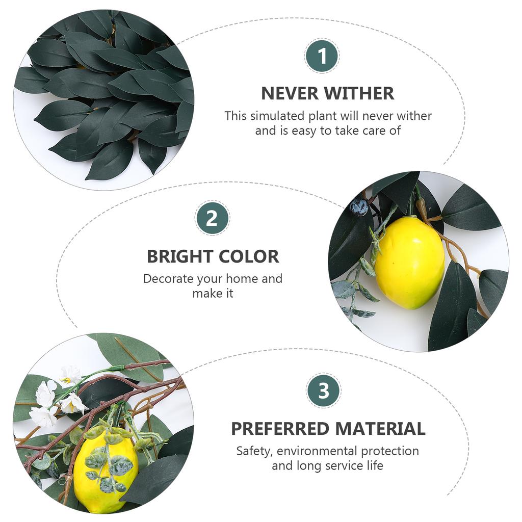 Simulation Green Plants Rattan Lemon Cane Decor Household Artificial Vine