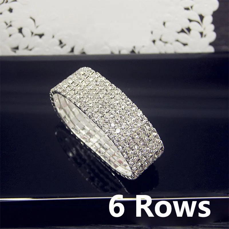 Brățară Elastică de Lux Albă Completă cu Cristal Cubic Zirconiu AAA Strălucitoare cu Strasuri Gheață Brățară de Damă pentru Femei Bijuterii de Nuntă
