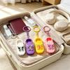 Mini Sliding Pill Box Keychain Compact Pill Container 3 Compartments BPA Free for Pocket Purse Travel Business Trip Use
