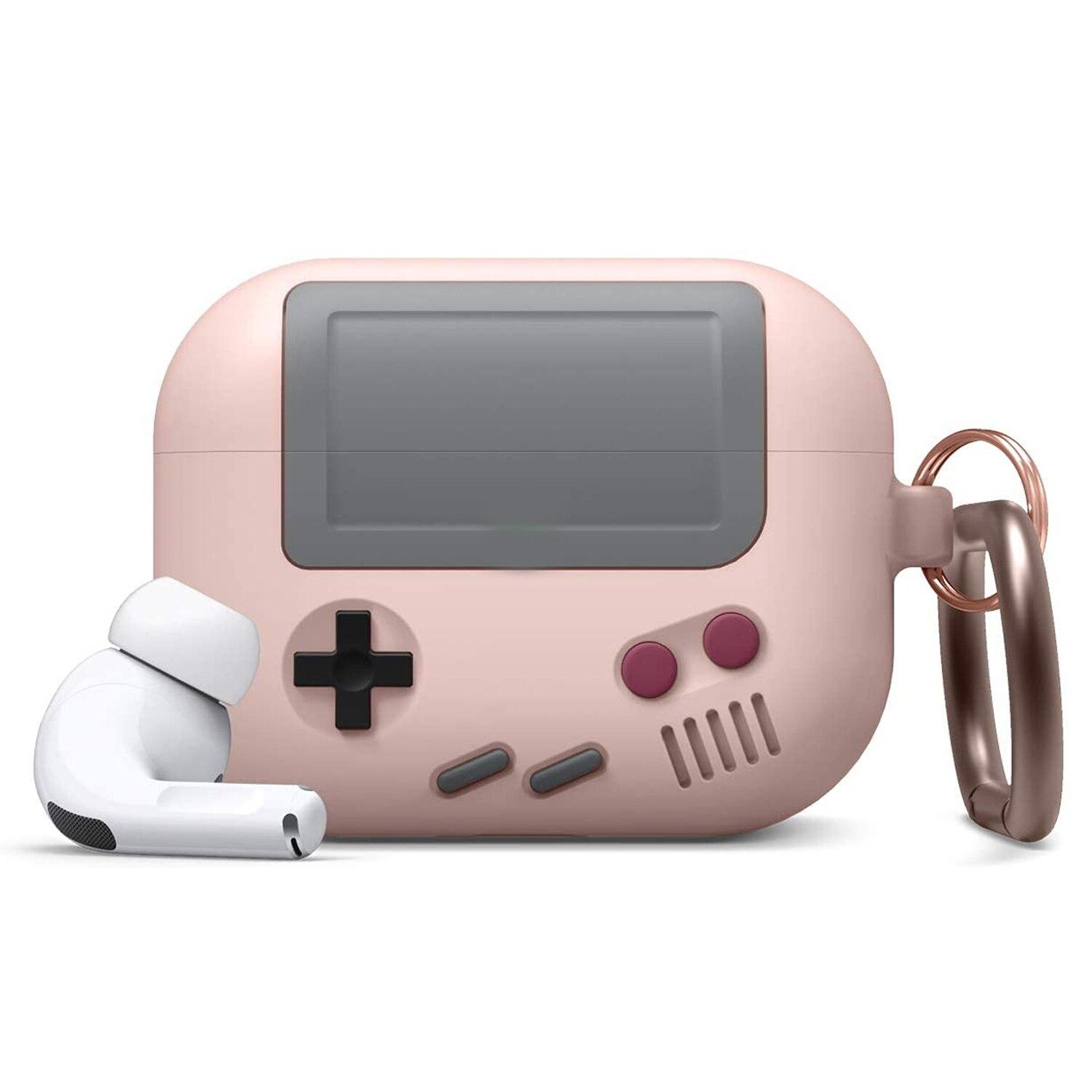 

Силиконовый чехол для наушников AirPods 1/2 pro, классический дизайн игрового плеера AirPods Pro розовый