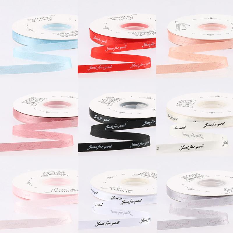 1cm Renkli Düğün Aşk Kurdeleleri Sadece Senin İçin Baskılı Polyester Kurdele Düğün Dekorasyonu İçin Romantik Hediyeler Paketleme Kurdeleleri