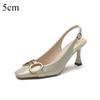 Sandals for Women 2025 Summer New High Heels Womens with A Straight Toe and A Back Empty Sole High Heels Sandal Sandalias Mujer