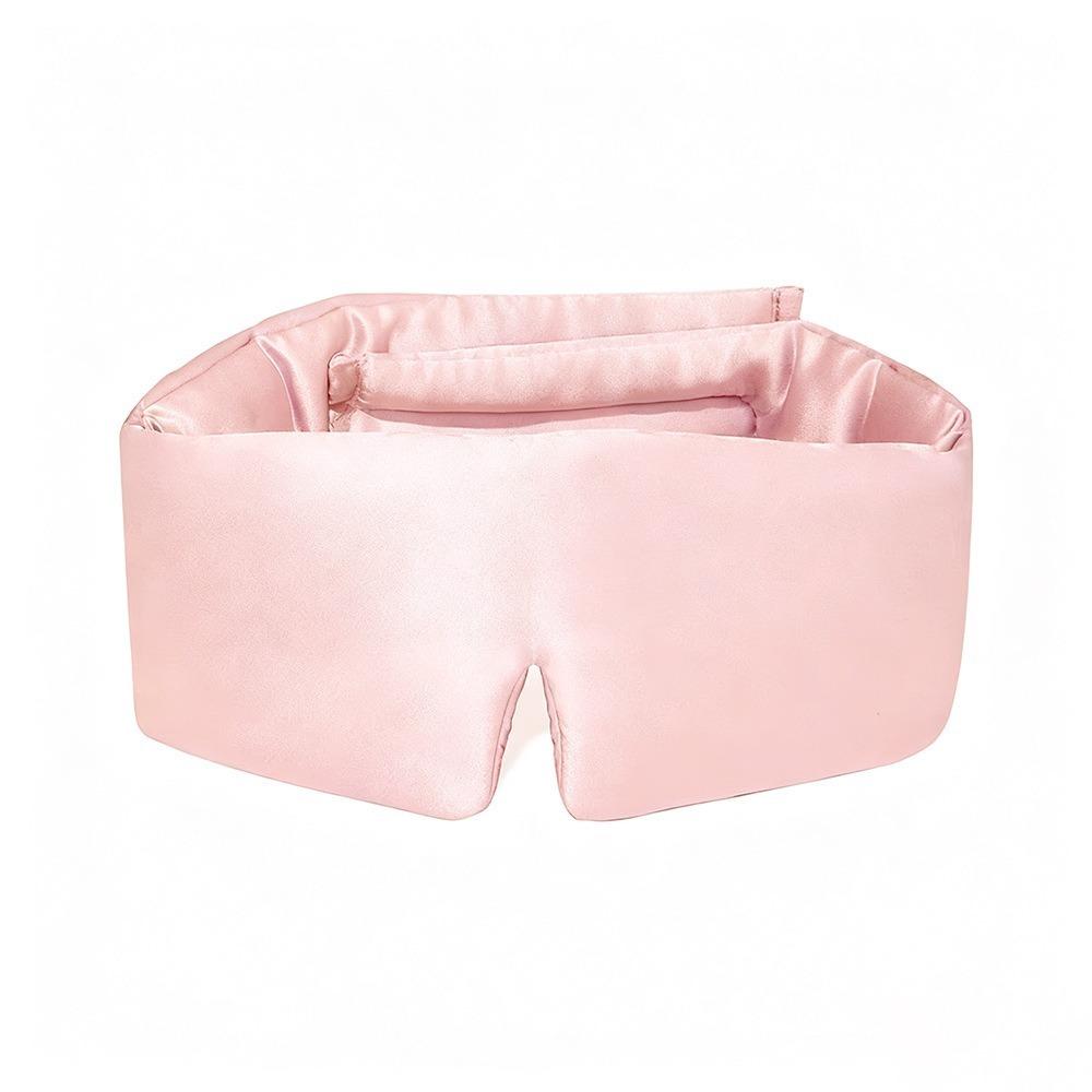 Breathable Sleep Mask Imitation Silk Eyemask Eye Cover Sleeping Mask  Nap розовый