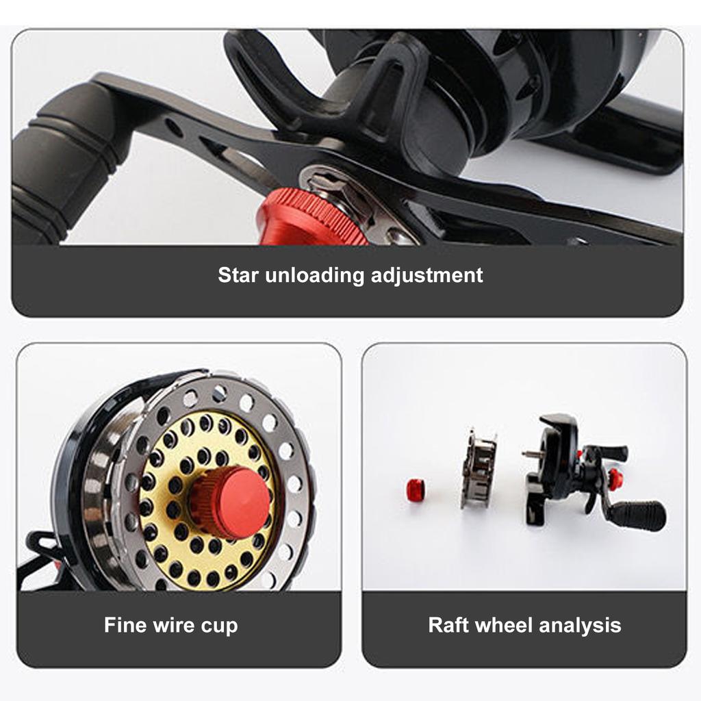 Full Metal Fly Fishing Reels for Trout Catfish Fishing Accessories Baitcasting Fishing Spinning Reel Left/Right Handle