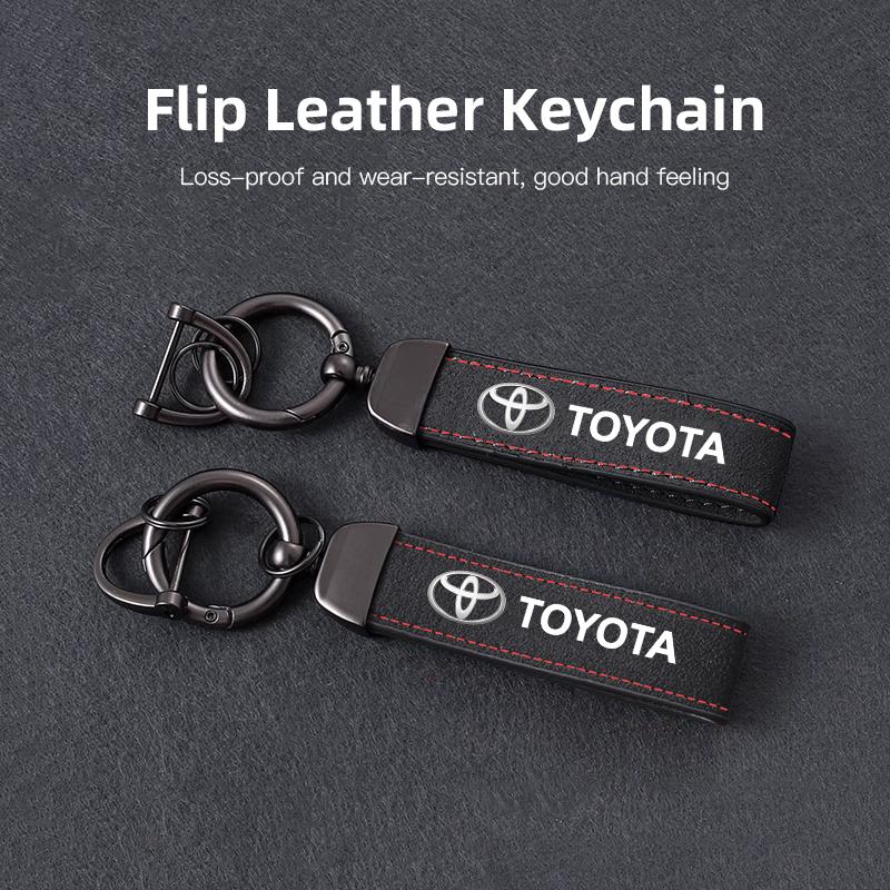 Car Tire Wheel Valve Caps Cover Suede Car Key Chain Ring Keychain For Toyota GR Corolla Yaris Aygo Prius CHR Camry Auris Avensis