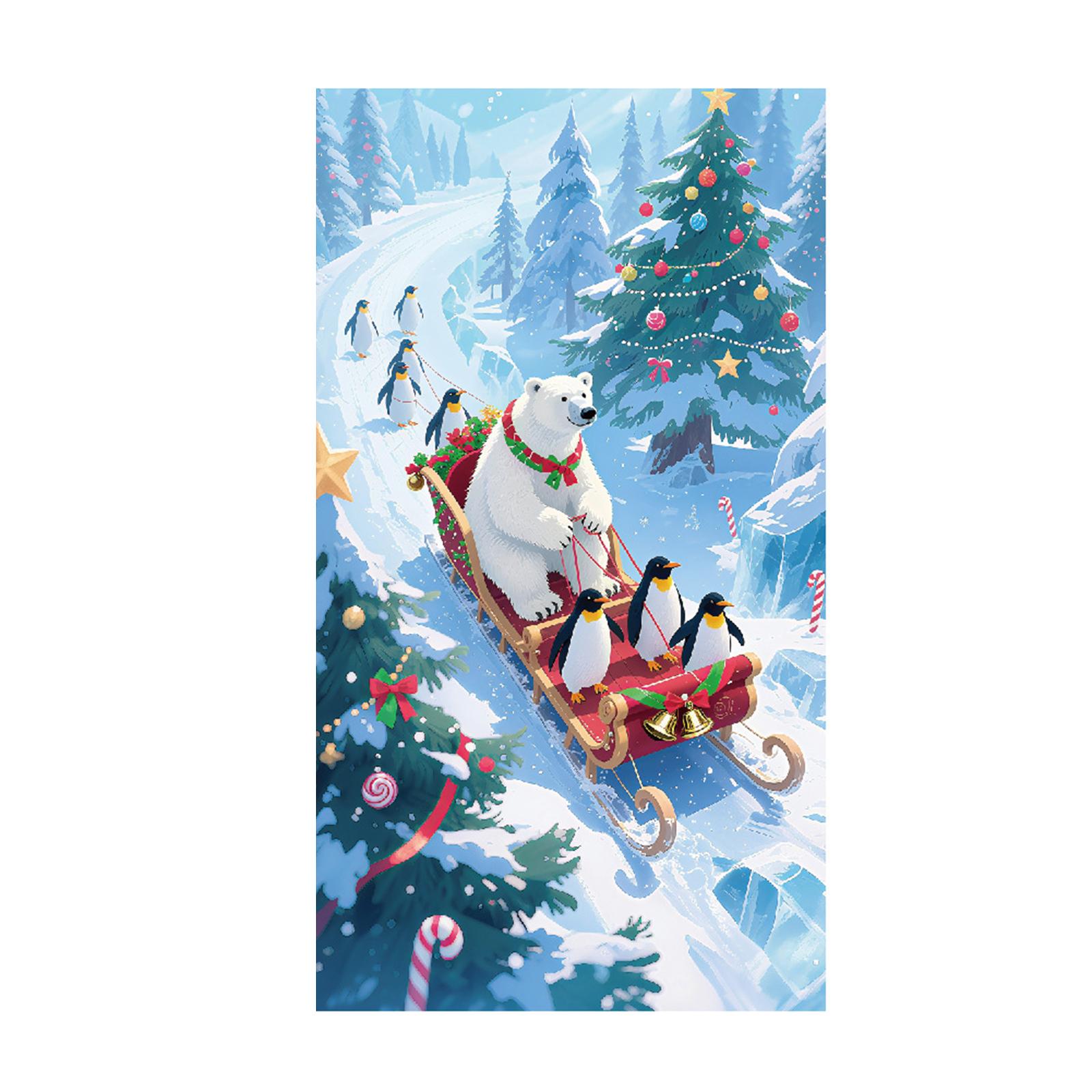 

Рождественский дверной занавес фон украшение двери One Size