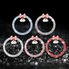Cute Bow Bling Car Engine Stop Decoration Ring, 1 PC Crystal Rhinestone Car Button Start Button Cover, Shiny Key Ignition and