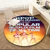 1pc K-Pop Supernatural Theme Round Carpet Painted Printed Circular Carpet, Home Door Mat, Outdoor Travel Protection Carpet