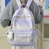 Schoolbag Primary School Students Star Make-up School Bag Girls New Ins Simple Backpack College Students Cute Large Capacity Backpack