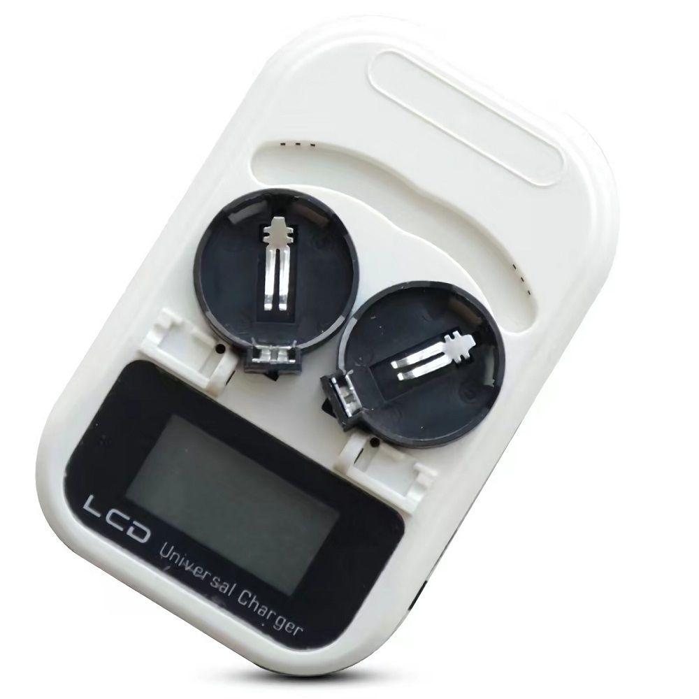 Universal with LCD Adapter Button Cell Fast Charging 2 Slot Battery Charger