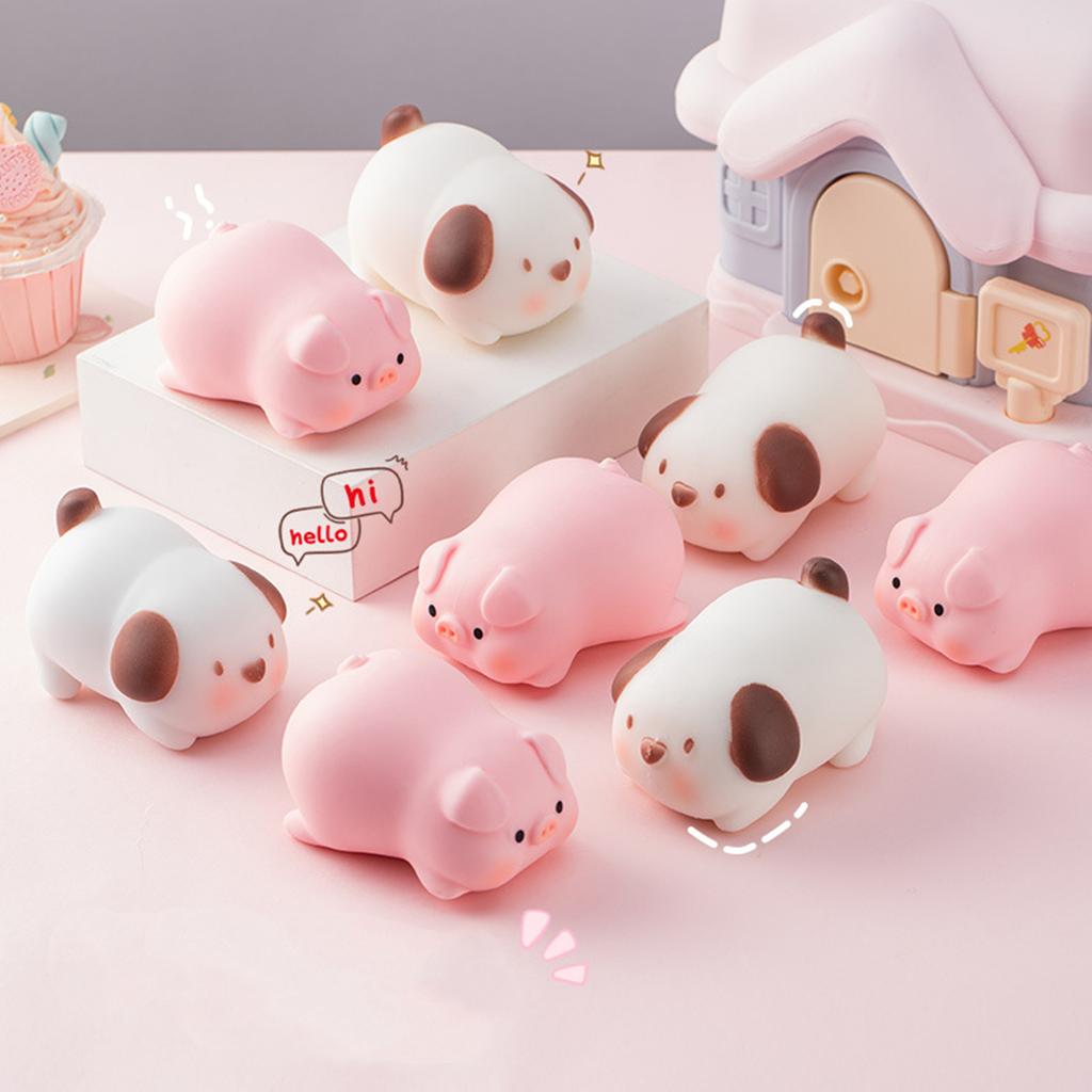 Piggy Squishy Fidget Toys For Adults & Kids - Sensory Stress Relief Ball, Animal-Shaped Squishy Dough For Anxiety Birthday Gift