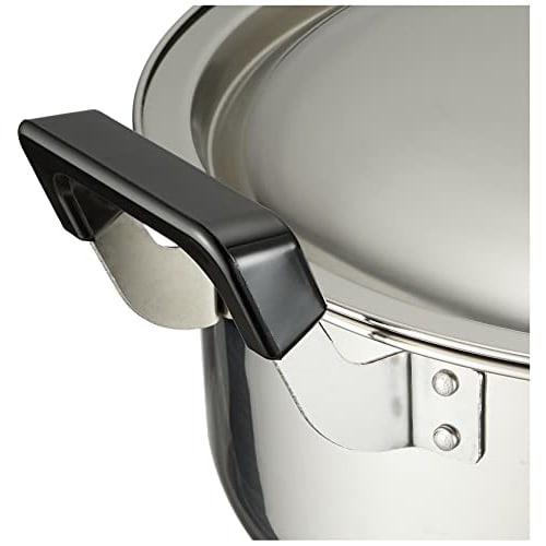 PEARL METAL Large Pot with Handle, 28cm, with Lid, Induction Compatible, New Danran, Silver, HB-1795