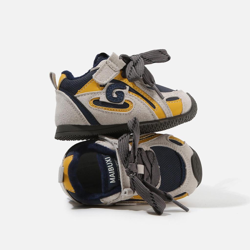 Winter 2025 Retro Non-slip Kids' Training Shoes - Boys & Girls Plus Velvet Cotton Warm Shoes