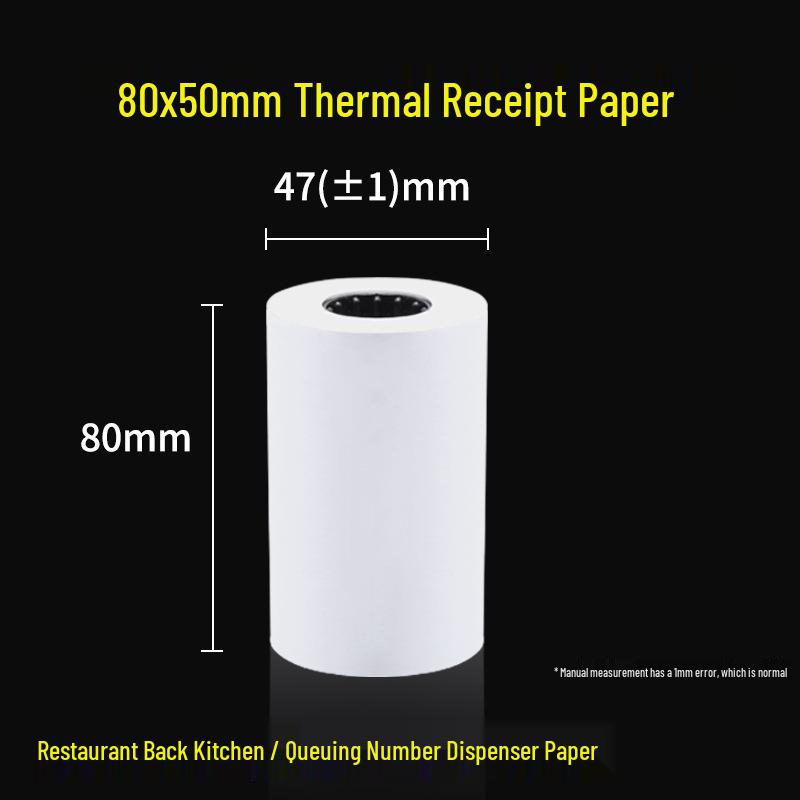 Customizable 80x50 Thermal Receipt Paper Roll for Queue Number Printing