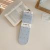 Female Spring and Summer Thin Floral Bow Lace Polka Dot Boneless Tube Pile Socks