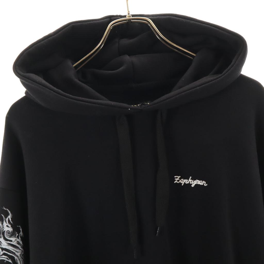 ZEPHYREN Back print Long sleeve oversized sweatshirt Zip hoodie M Men's Used