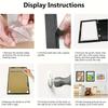 Decorative Flip Top Frame for Children's Artwork Display Wooden Display Case with Glass Cover and Secure Latch for Art Preservation