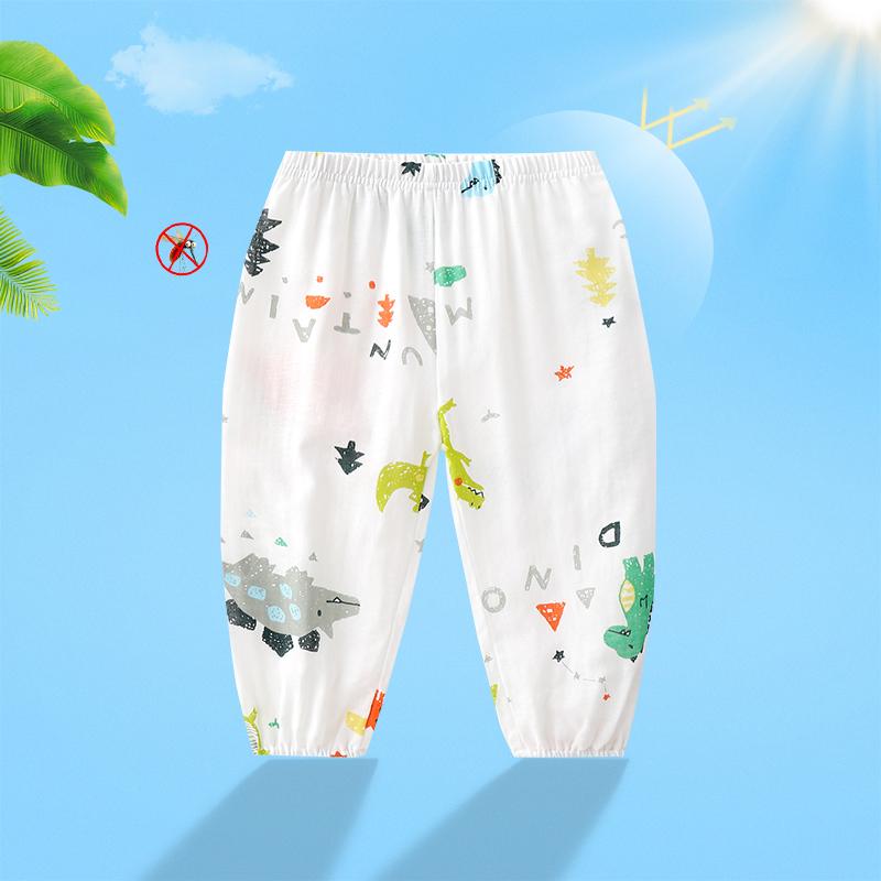 Pure cotton fabric Summer and autumn baby gauze mosquito proof pants