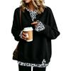 Women's Casual Two-Piece Long Sleeve Neck Pullover Top for Everyday Wear