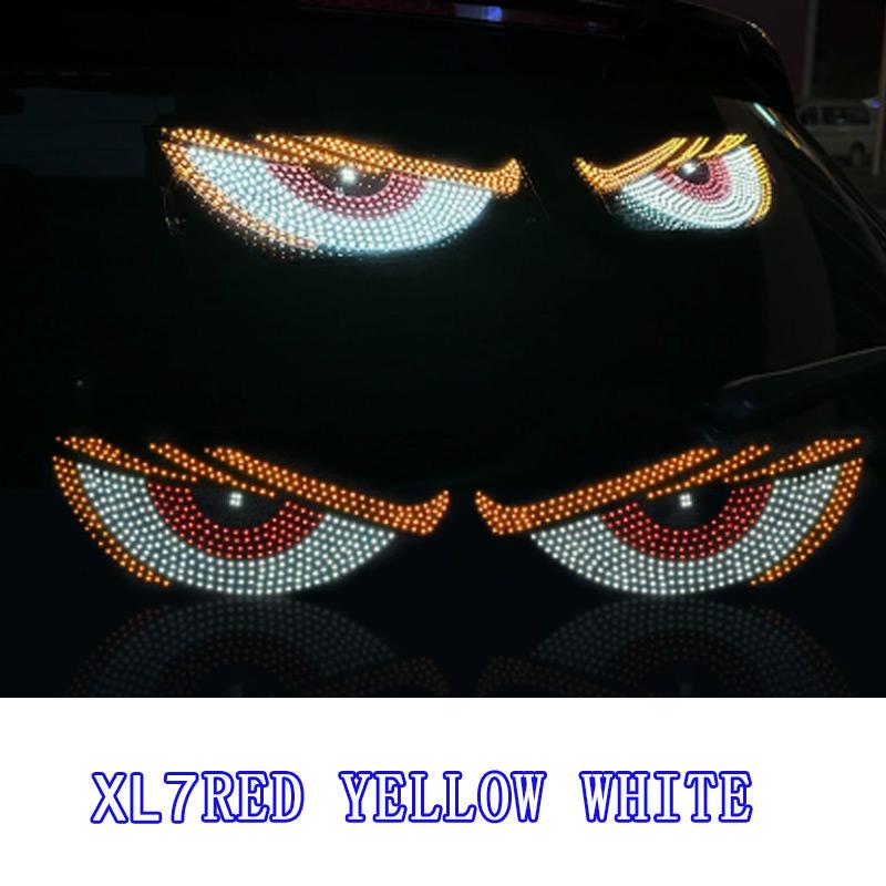 Dynamic Demon Eye for Truck Led Devil's Eye Lamp RGB USB Strobe Pixel Panel Windshield Warning Decorative Light Multi-Mode 5V