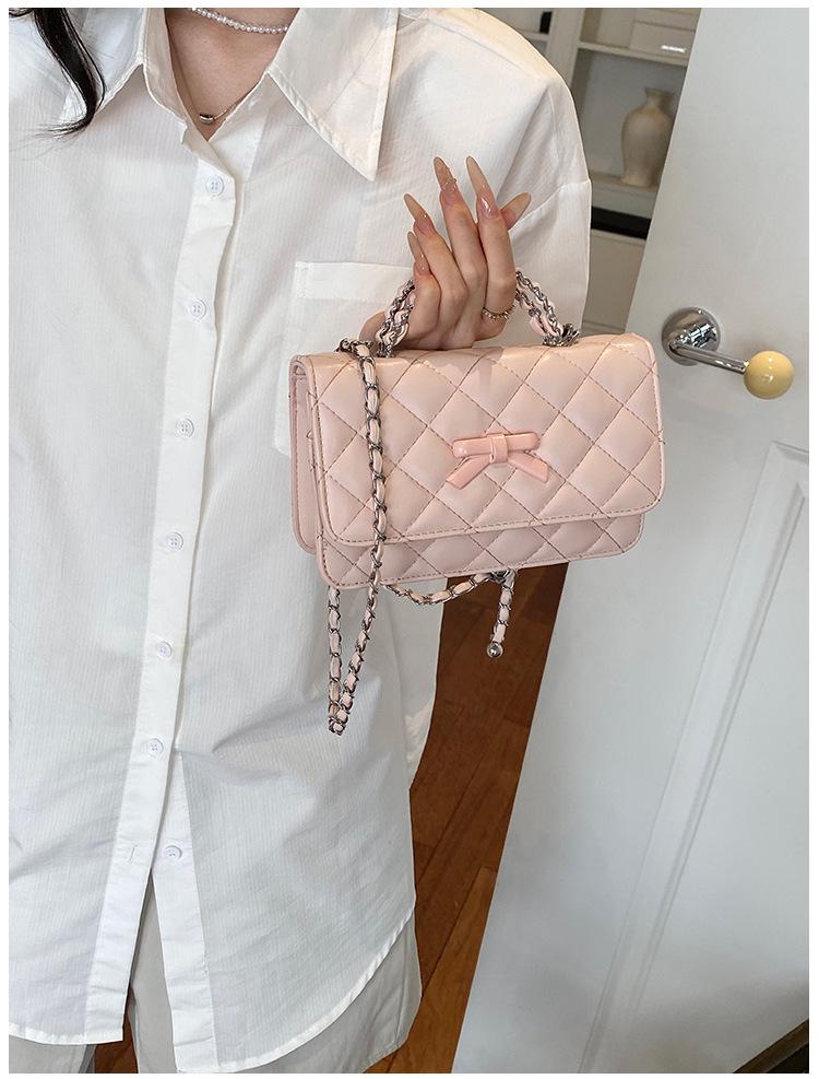 2026 Chic Diamond Lattice PU Leather Crossbody Bag – Trendy Versatile One-Shoulder Bag for Women
