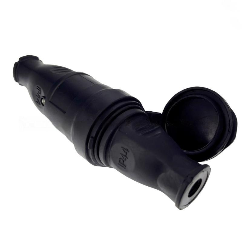 EU Rubber Waterproof Electrical Plug Socket Grounded European Connector Anti-slip for Outdoor Power Tool Connection