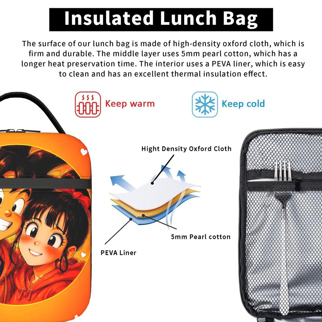 Charizard Smoke Sky Anime Lunch Box Field Picnic Lightweight Lunch Box For Girls Oxford Print Cooler Carrier Reliable Choice for Travel Needs
