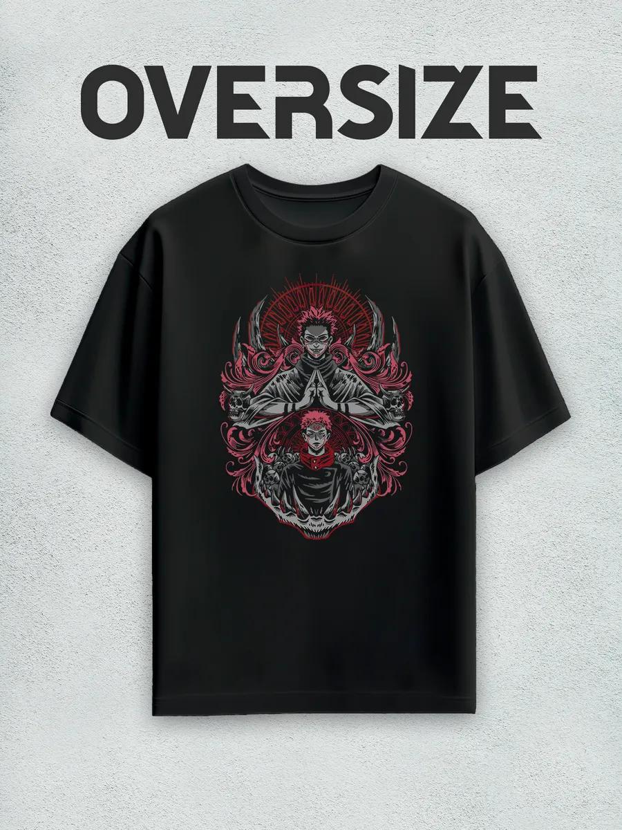 Oversized T-shirt with y2k vintage old money print S