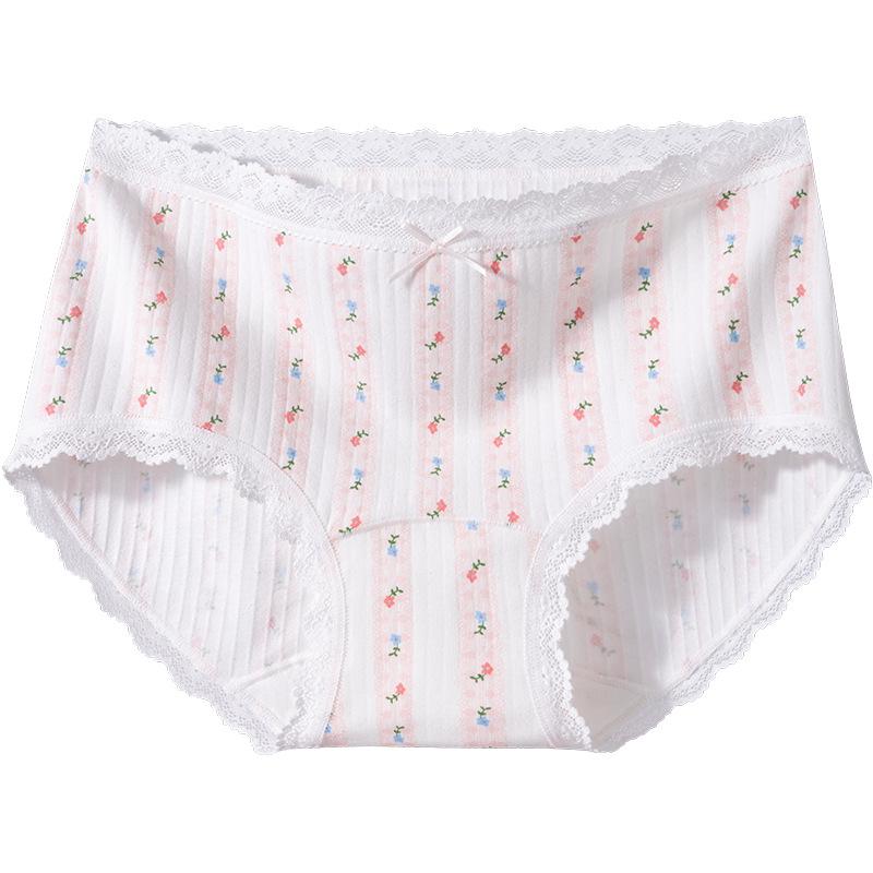 Женские новые весенне-летние милые хлопковые трусы-треугольники с принтом 10A, антибактериальные M