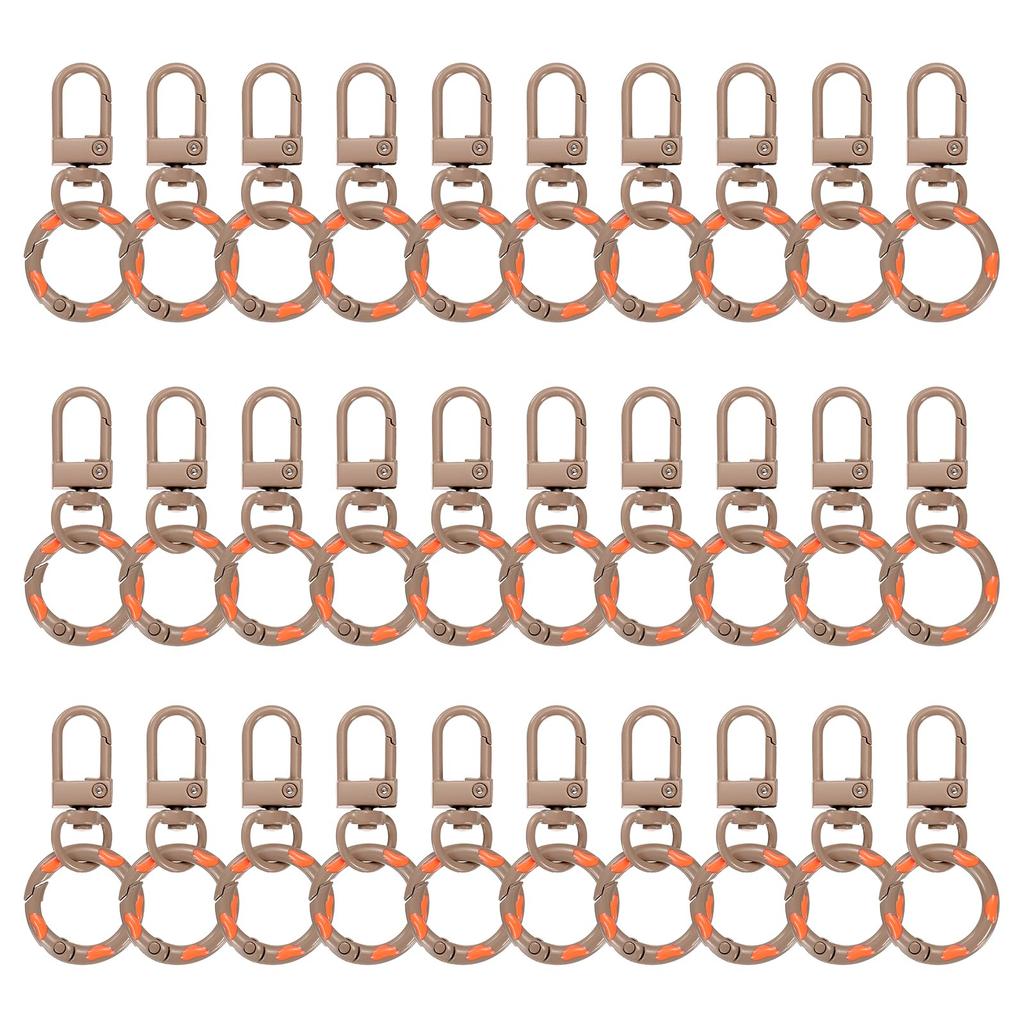 30pcs Lobster Clove Clasps Keychain Swivel Trigger Clips Zinc Alloy Colorful Key Chain Clips Snap Hook Jump Flat Split Ring DIY Craft Jewelry Making