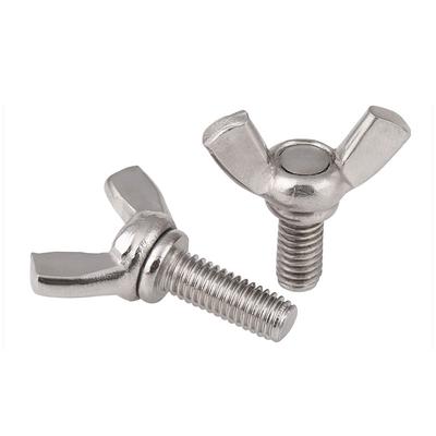 10 Pack M6x12mm Wing Bolt Sets 304 Stainless Steel Machine Screws Fastener Thumb Butterfly Screw with Hex Nut